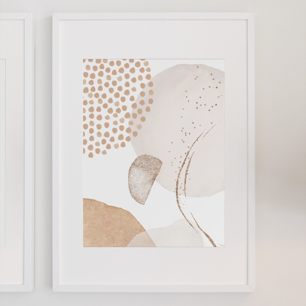 Modern Abstract Shape Wall Art Print Unframed - Picture 5 of 13